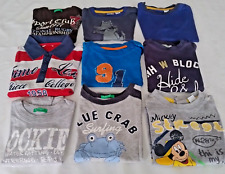 Lotto 9 Magliette Bimbo 3 Anni Manica Corta Lunga Primavera Estate Cotone Ottime
