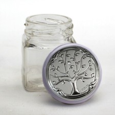 32107 Bomboniere Barattolo Vetro Tappo Albero Vita Nozze Comunione Portaconfetti