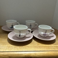 4 tazzine e piattini espresso