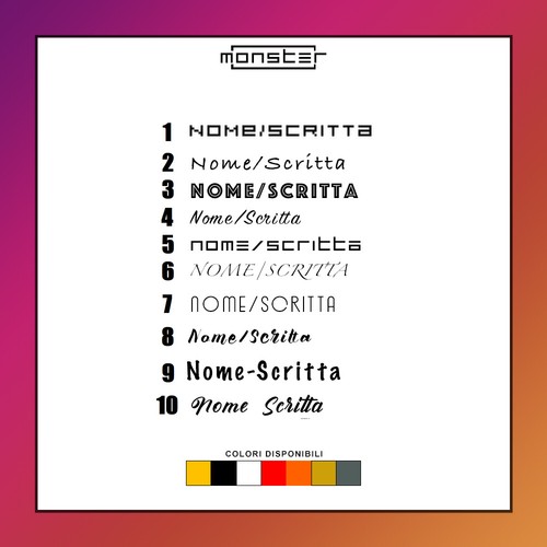 Nome personalizzato adesivo - personalizzato,