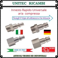 Innesto rapido aria compressa italy germany maschio femmina 1/8" 1/4" 3/8" 1/2"