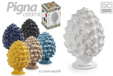 PIGNA IN CERAMICA STILE SICILIANA DECORATIVA SEGNAPOSTO BOMBONIERA COLOR 8*10CM