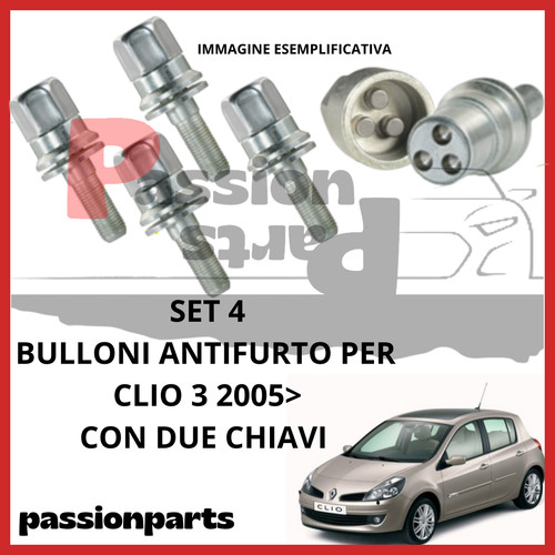 Kit bulloni antifurto cerchi - kit,