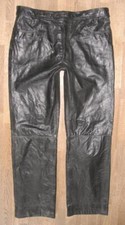 Jeans In Pelle Neri Da Uomo In