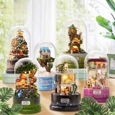 Kit casa delle bambole fai da te modello casetta fatto a mano villa girevole modello creativo giocattolo regali