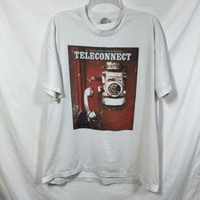 T-shirt vintage punto singolo Teleconnect Telecom Magazine XL telefono a pagamento russo