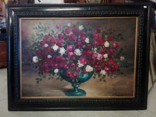 Dipinto fiori su tavola di