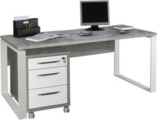 | Scrivania E Cassettiera Con