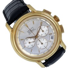 ZENITH El Primero Chronomaster quadrante argento oro giallo 18 KT serie completa anni 1997
