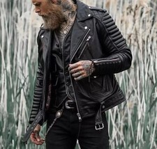 Giacca pelle uomo slim - , fit
