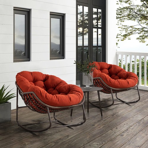 Sedia dondolo patio rattan - dondolo,