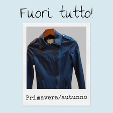 Giacca Similpelle Blu - S -