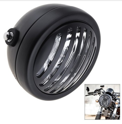 Black motorcycle front - +,