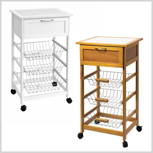 Carrello legno con top - carrello,