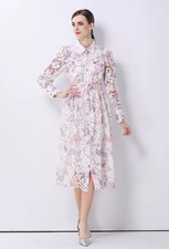 Vestito Midi Ricamato Elegante