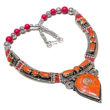 Collana Corallo Rosso Argento