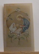 ST1/176B SANTINO PIEGHEVOLE - COMUNIONE CRESIMA 1950 - CAPP.SACRO CUORE TORINO