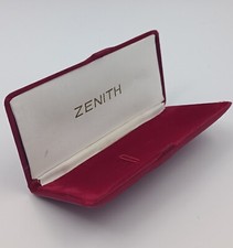 ZENITH Scatola Vintage per orologio in seta  rossa, custodia,cofanetto,rarissima