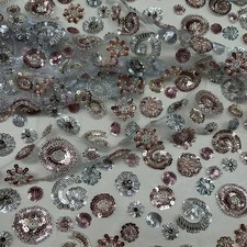 Tessuto Tulle Ricamato Margot