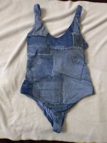 Costume intero effetto jeans