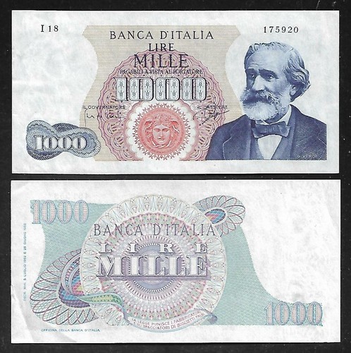Italia vecchia banconota da - italia,