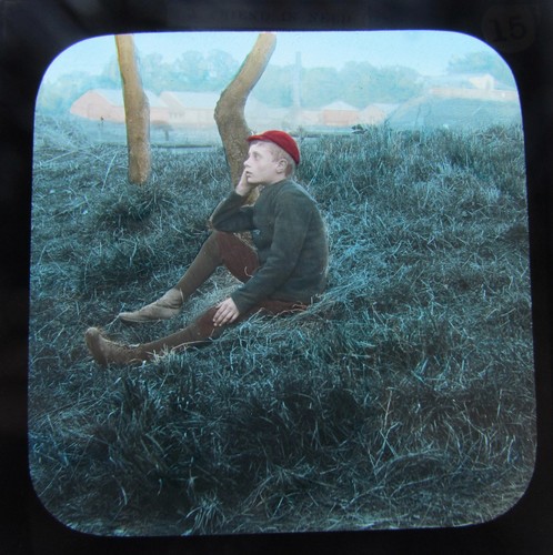 Glass magic lantern slide - lantern,