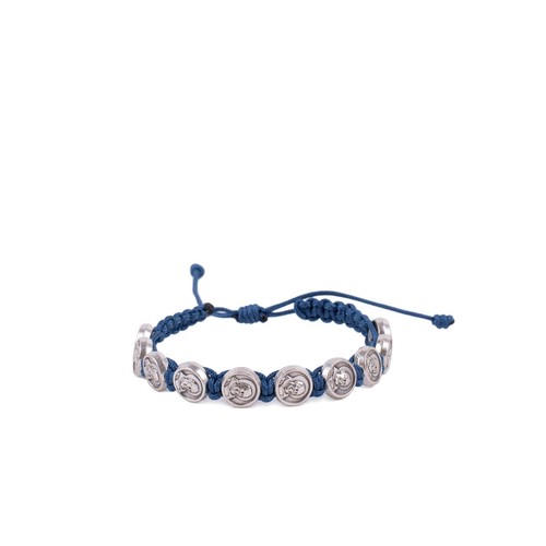 Bracciale corda blu con - blu,