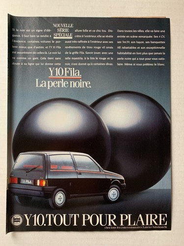 Publicite 1988 lancia y10 - publicite,