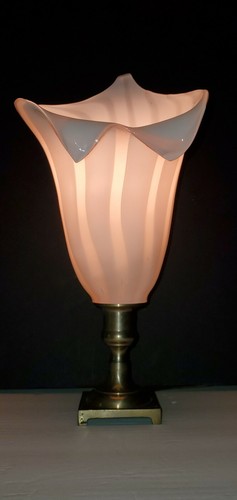 Paralumi vetro righe rosa - paralumi,
