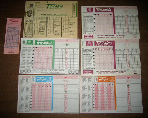Lotto schedine totocalcio a - totocalcio,