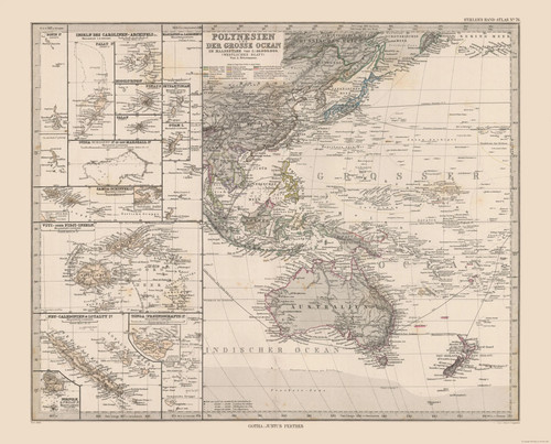 Mappa storica oceania - mappa,