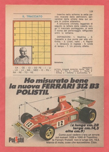 Polistil ferrari 312 - ferrari, anno