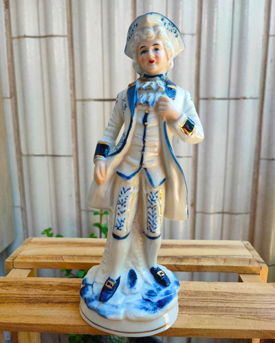 Figurina vintage delft - blue, in
