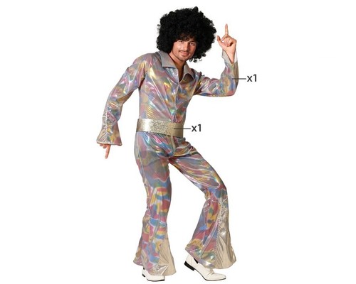 Costume uomo disco argento - uomo,