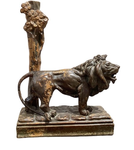 Scultura antica leone - scultura, in