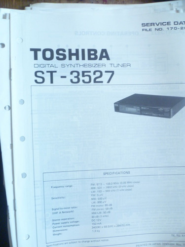 Toshiba 3527 sintonizzatore - toshiba, st-3527