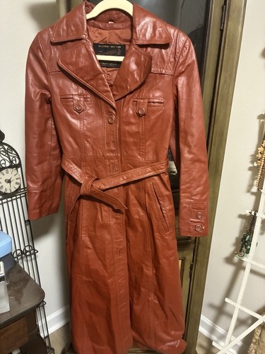 Cappotto donna pelle vintage
