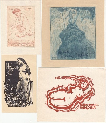 Exlibris bookplate erotico - exlibris,