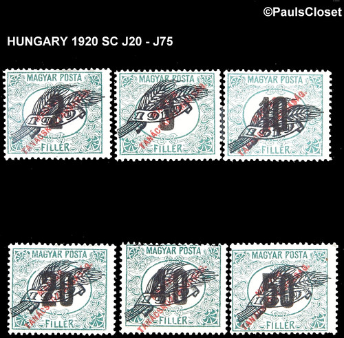 Ungheria 1920 j70 j75 - ungheria, sc