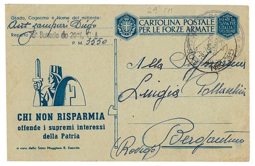 Cartolina postale per - , le