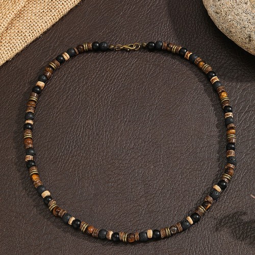Mens boho necklace tiger - boho,