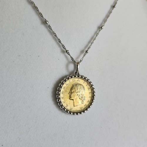 Collana con ciondolo moneta - , 20