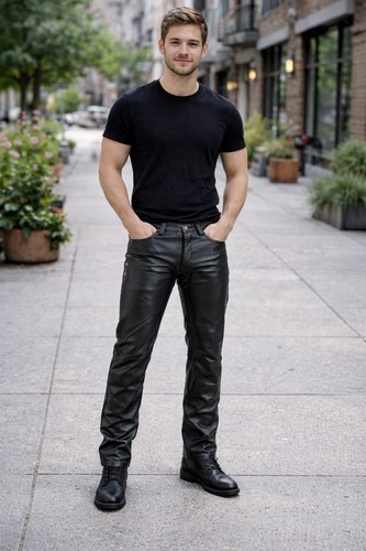Pantalone uomo nero vera - pantalone,