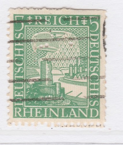 Perfin germany stamp - stamp, used