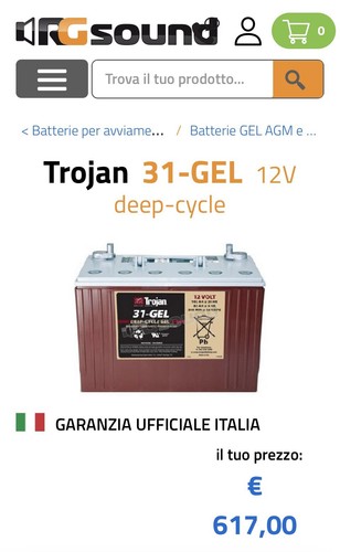 Batteria servizi camper barca - batteria,