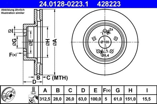 Brake disc renault - renault, iii