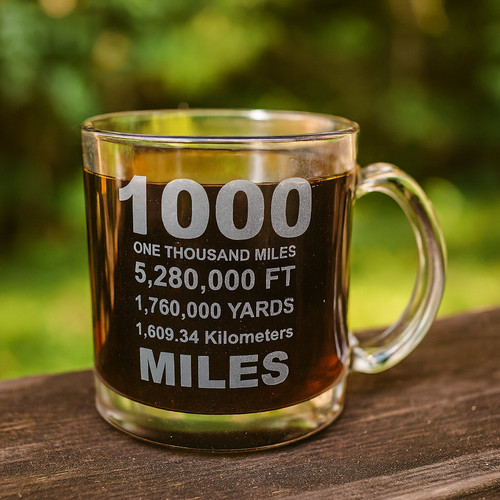 Etched coffee mug - oz,