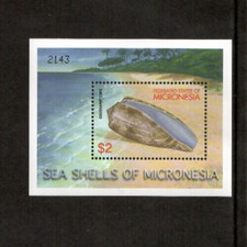 Micronesia 2001 - Conchiglie - Foglio francobolli ricordo - Scott #460 - MNH