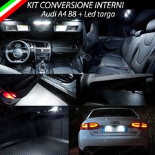 KIT LED INTERNI AUDI A4 AVANT B8 CONVERSIONE COMPLETA 6000K + LUCI TARGA CANBUS