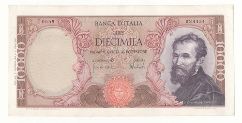 10000 lire michelangelo - 10000,
